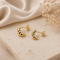 15mm Croissant Stud 18k Gold Filled
Earrings