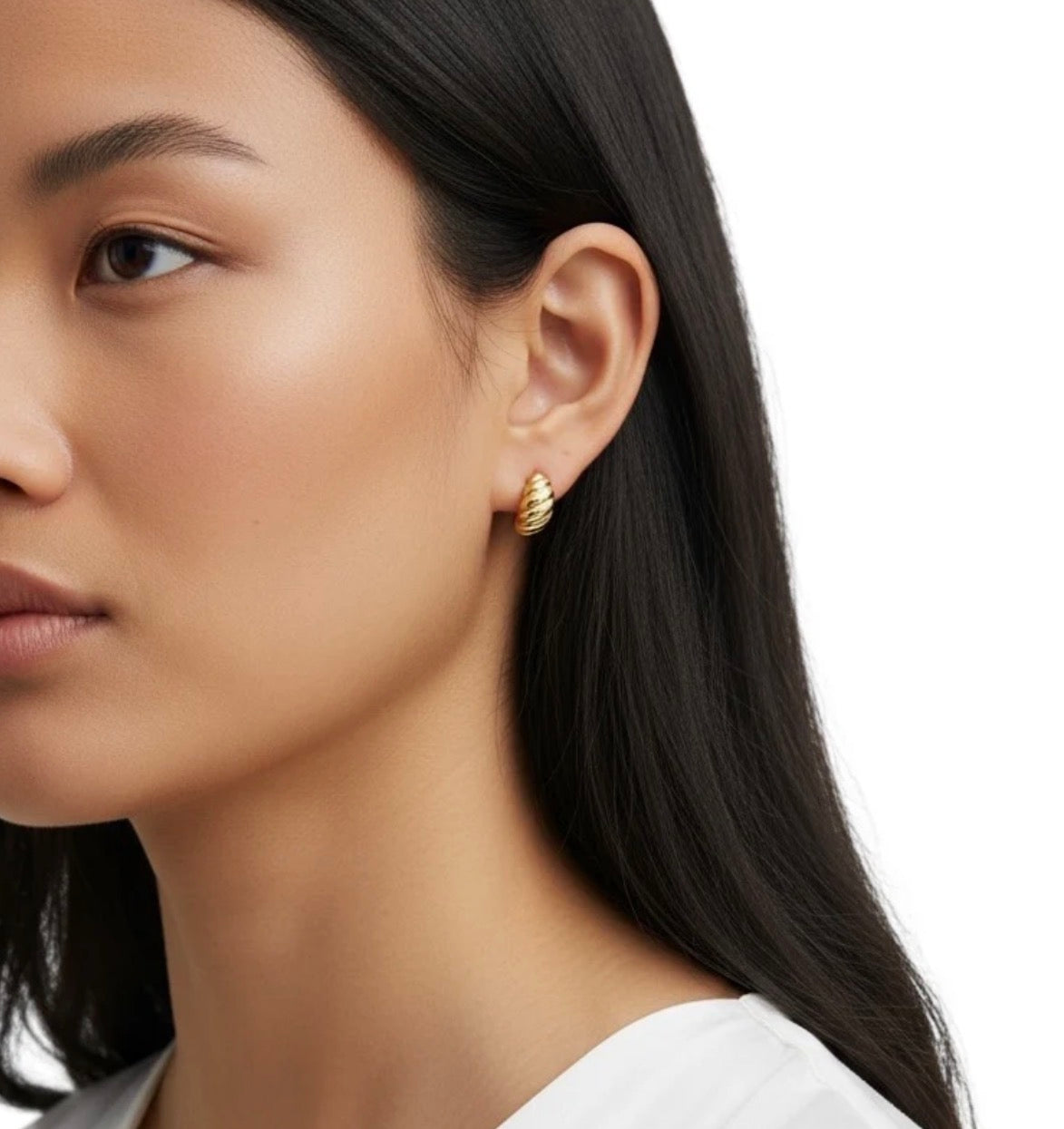15mm Croissant Stud 18k Gold Filled
Earrings