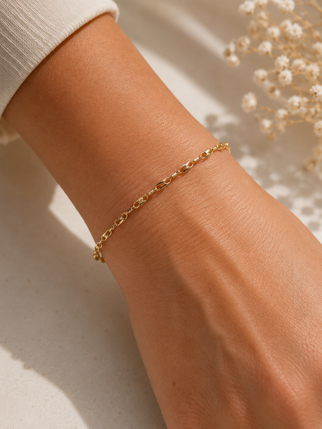 3mm Mariner Chain 18k Gold Filled
Bracelet